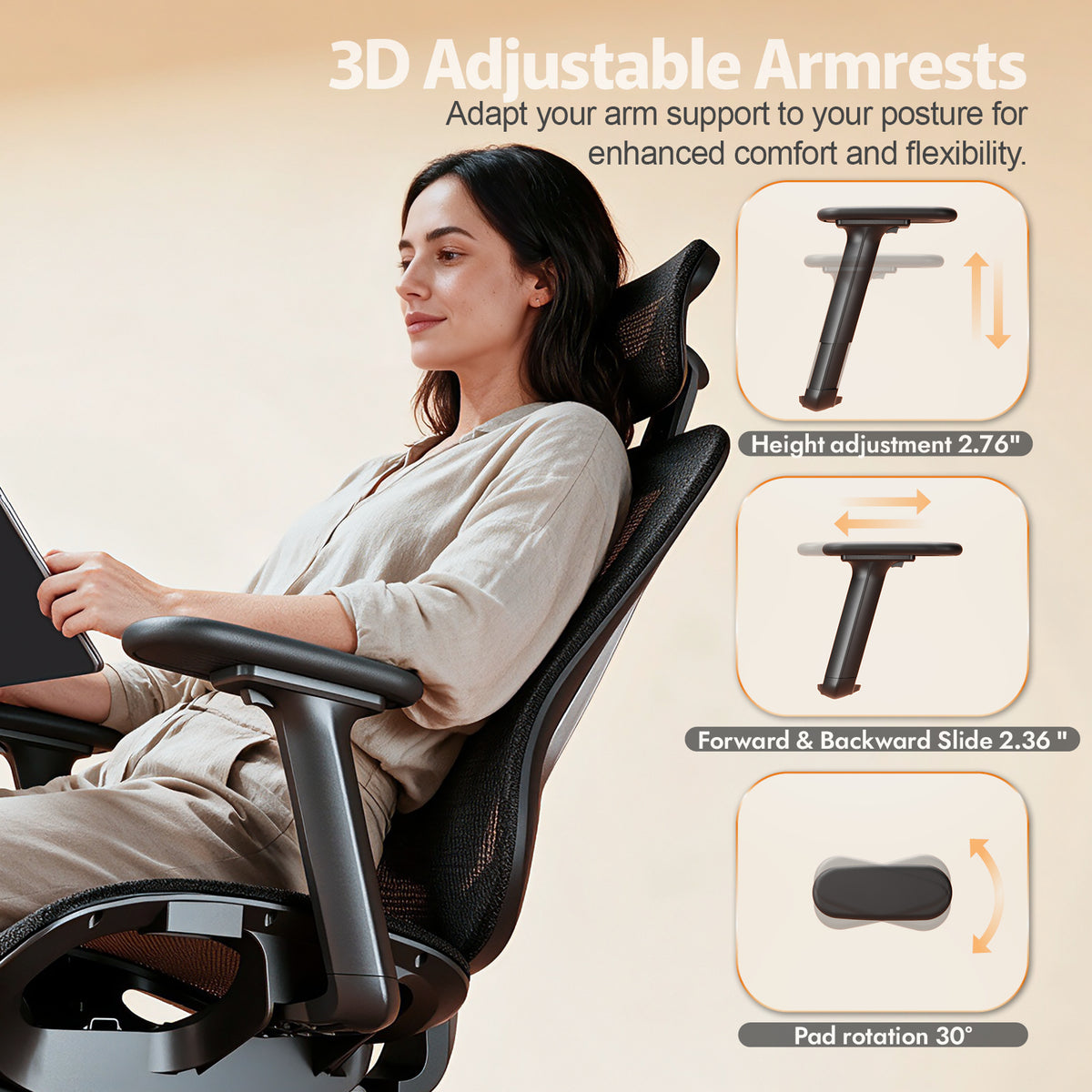 Quelsoft Core100 Pro Ergonomic Chair with Retractable Footrest