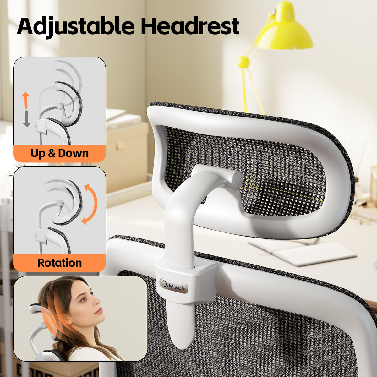 Quelsoft E100 Ergonomic Chair with Adaptive Lumbar Support