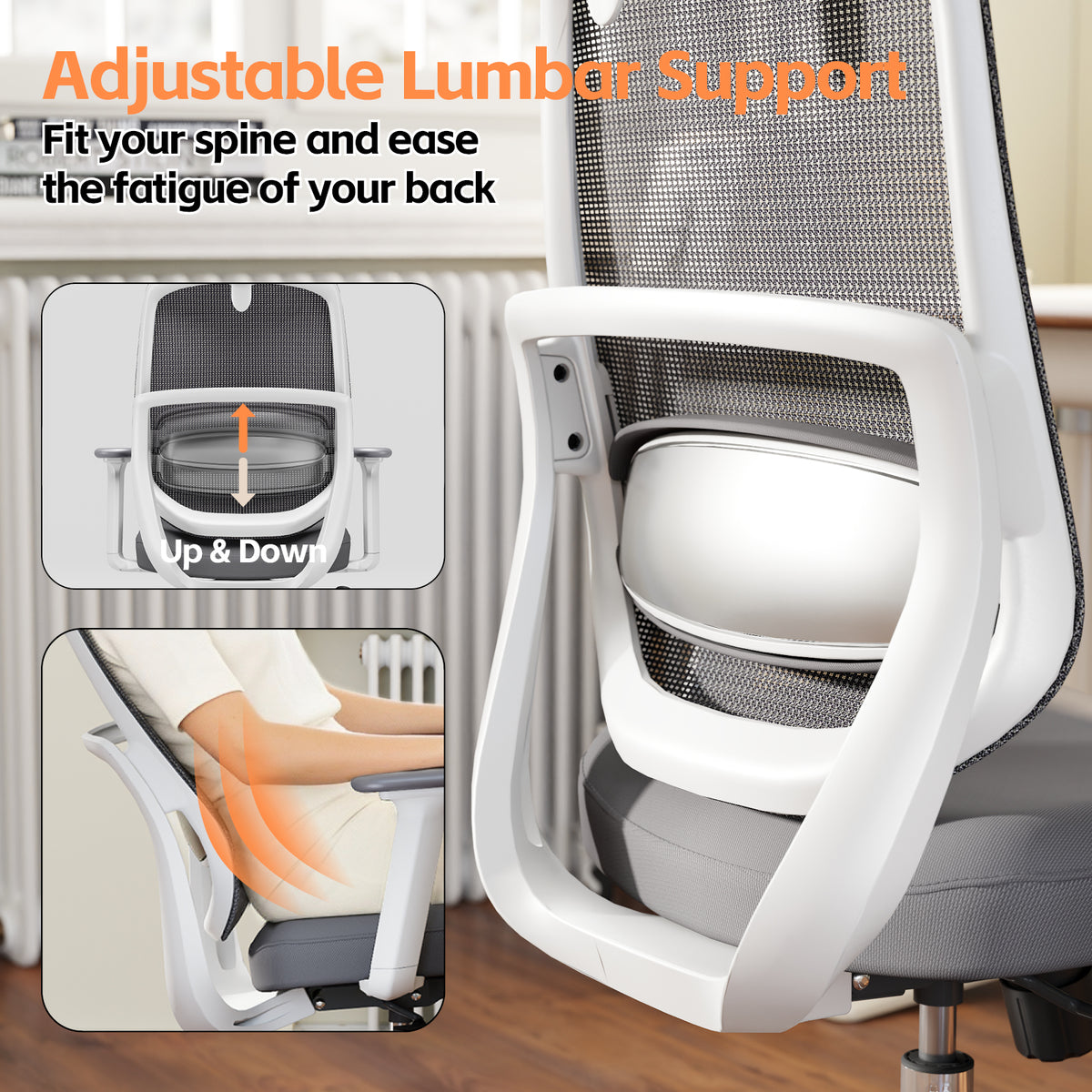 Quelsoft E100 Ergonomic Chair with Adaptive Lumbar Support