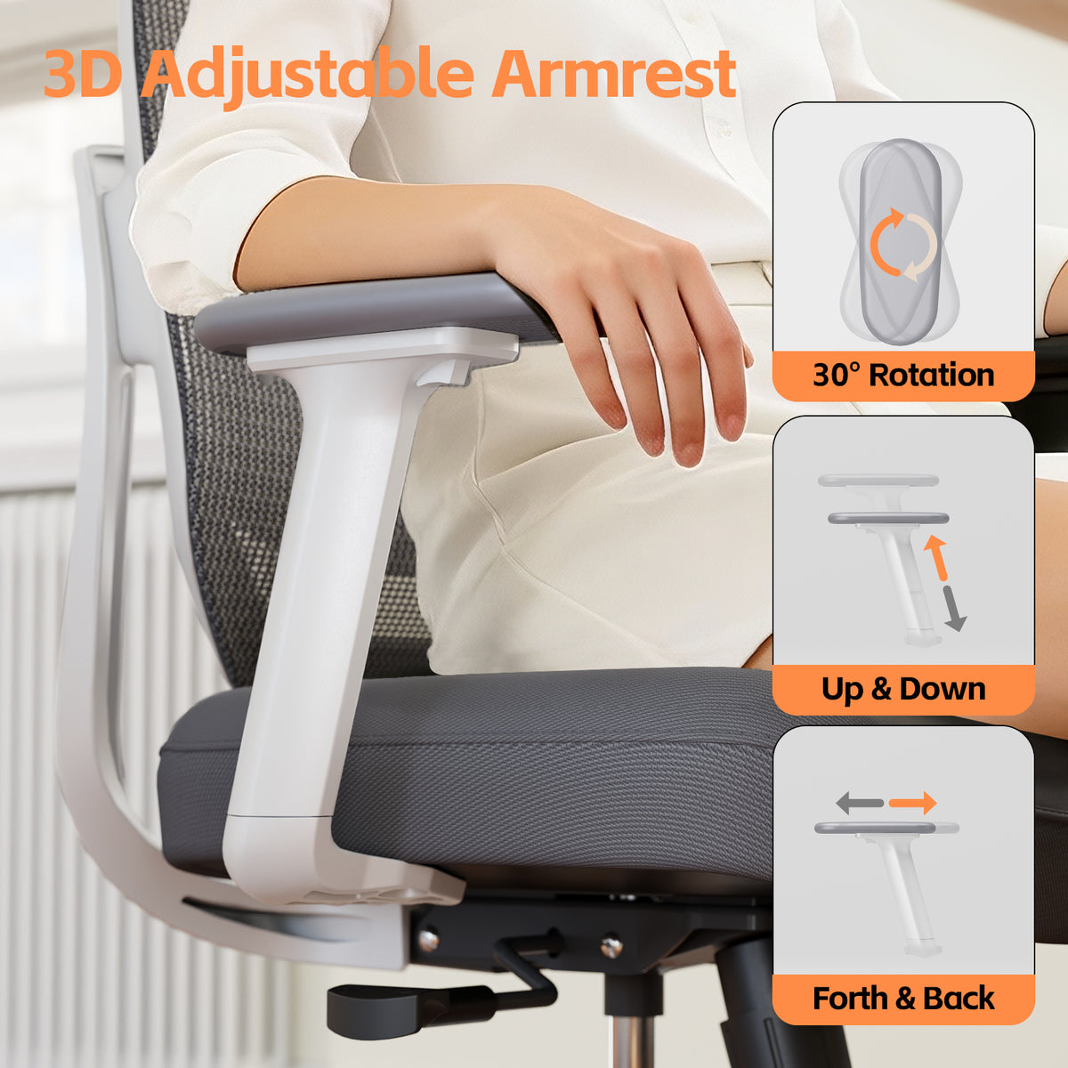 Quelsoft E100 Ergonomic Chair with Adaptive Lumbar Support